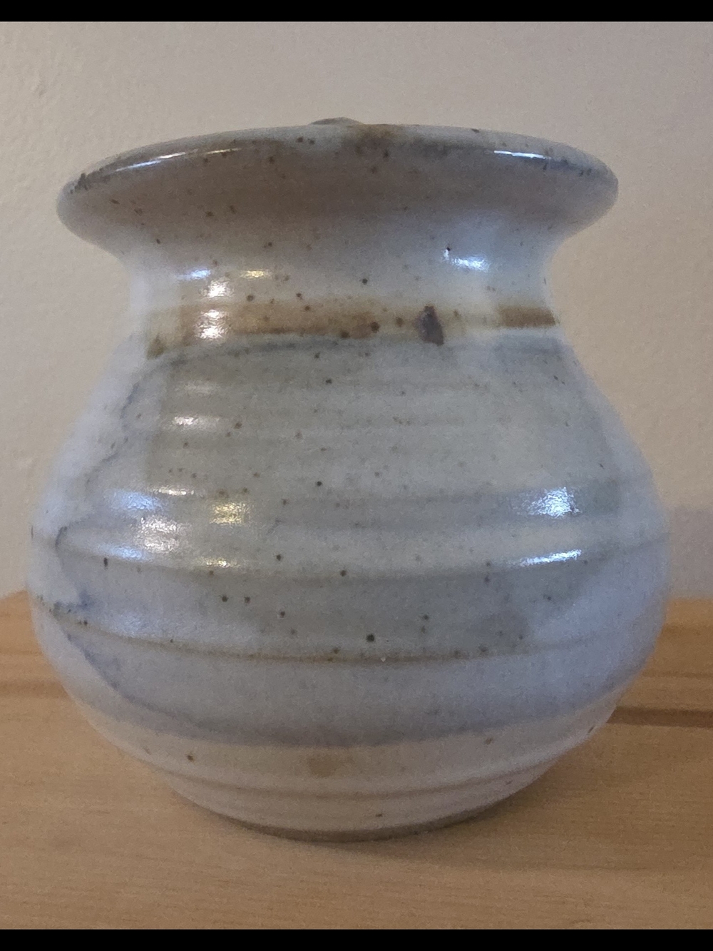 Handmade Ceramic Honey Pot with Lid - Cream Glaze - Picture 7 of 10
